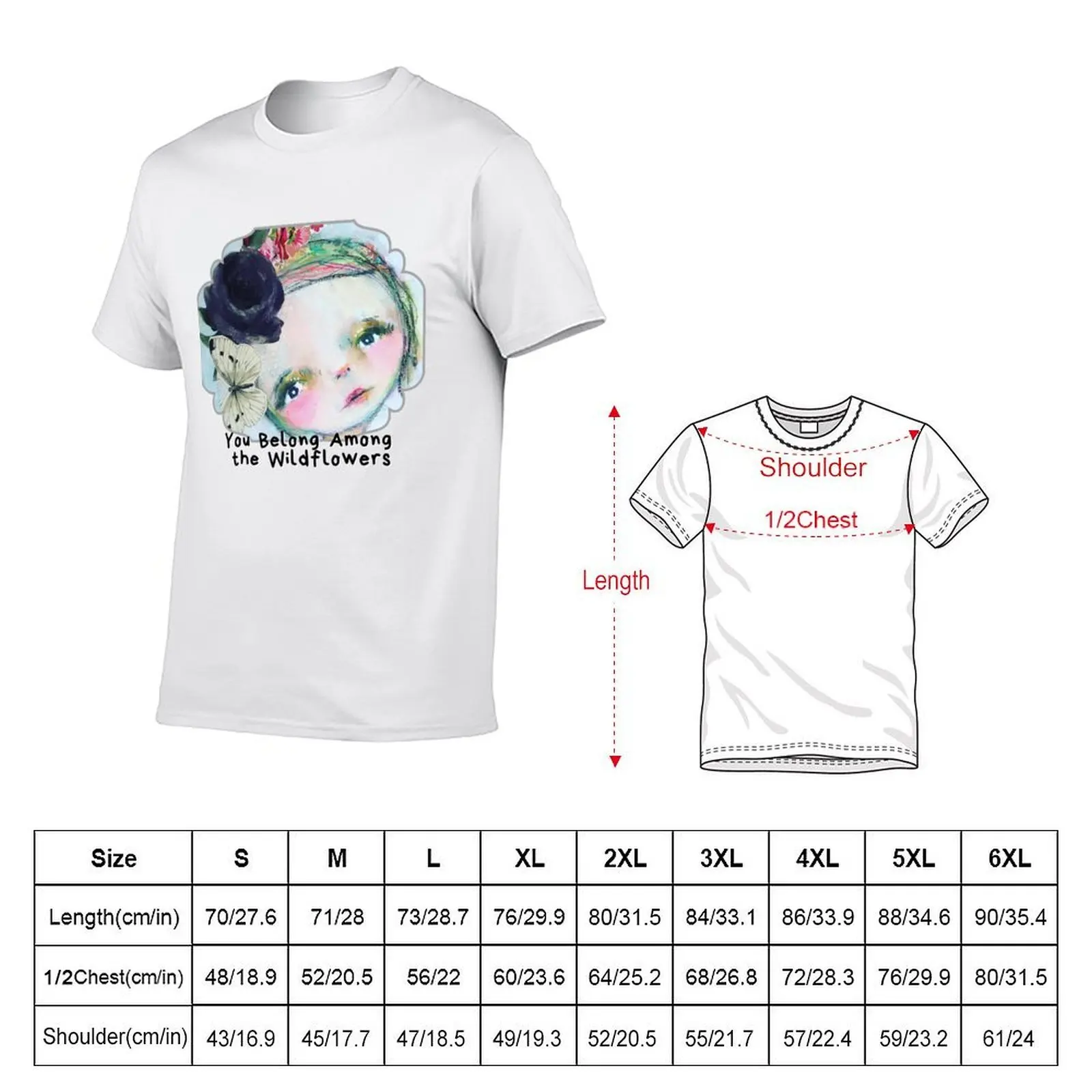 Among The Wildflowers T-Shirt graphic tee shirt anime figures mens graphic t-shirts hip hop