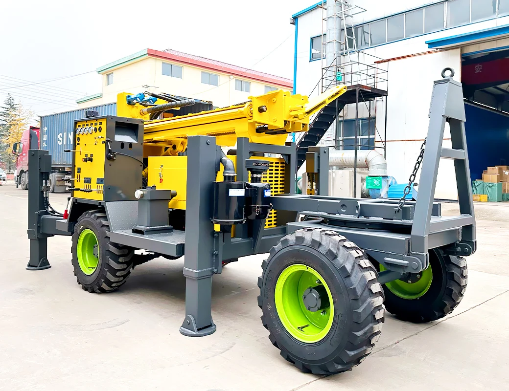 Plataforma de perforación rotativa de pozo profundo SM200 personalizada, perforadora neumática diésel portátil de pozo de agua, capacidad de 200m