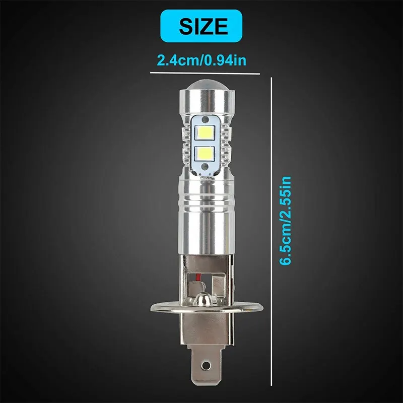 H1 LED Auto Scheinwerfer Lampen 1800LM 6000K Weiß Super Helle Auto Scheinwerfer