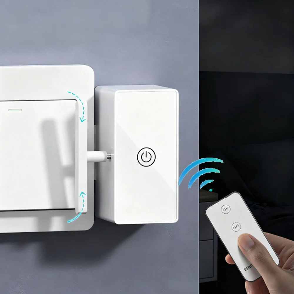 New Wireless Control Light Switch Off Tool Automatic Button Pusher Intelligent USB Rechargeable Lazy Remote Control Switch