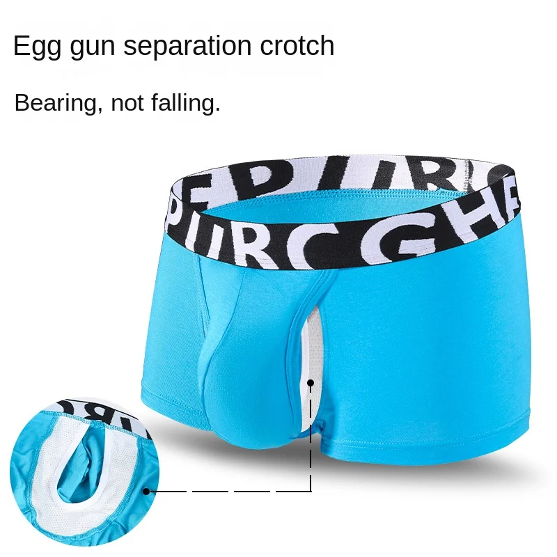 Sexy Mens Boxer Briefs Modal Cotton Breathable U Pouch Separate Bulge Design Comfort Underwear Gun Holster Hombre Ropa Interior