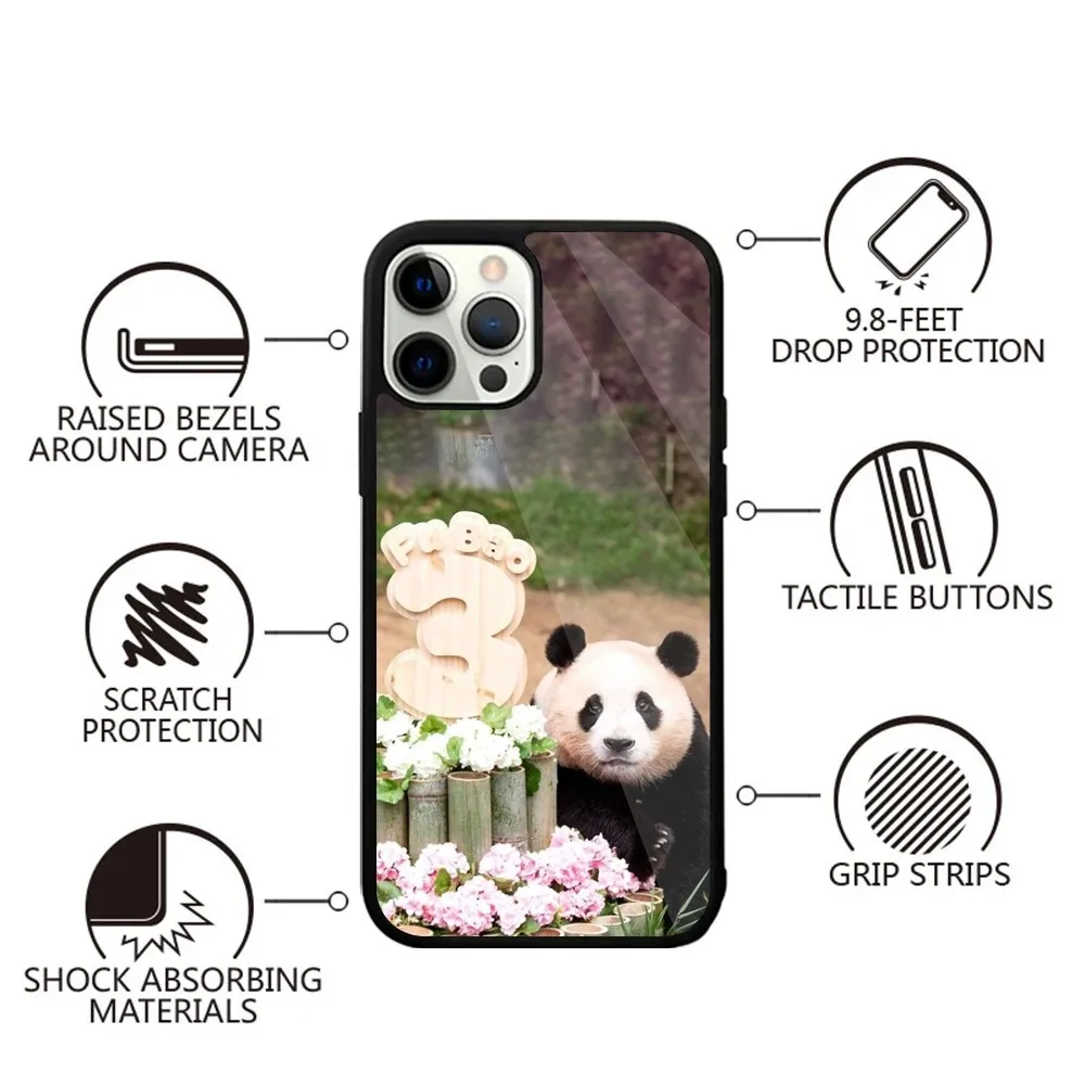 Fubao panda Animal Phone Case For iPhone 15,14,13,12,11,Plus,Pro,Max Mini Magsafe Magnetic Wireless Charging