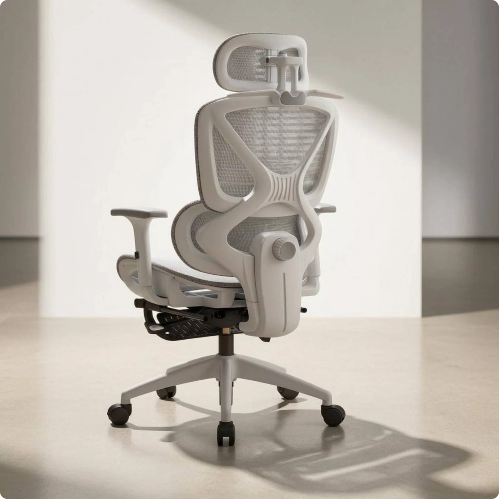 Desk Setup For Work - High Back Office Chair with Breathable