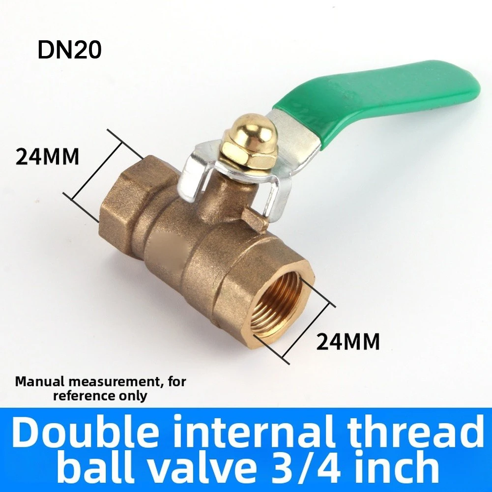 1pc Double-ended Internal Thread Brass Ball Valve For Pneumatic Power Supply Equipment CNC Machine G1/4-G1.5 Ball Valve
