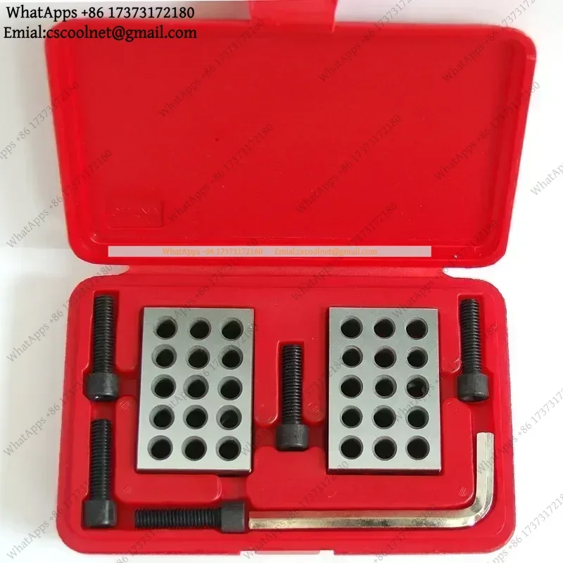 k3 23 Hole Precision 1-2-3 Block 25-50-75mm, Hardened Steel Parallel Block Set for Milling Setup Workholding