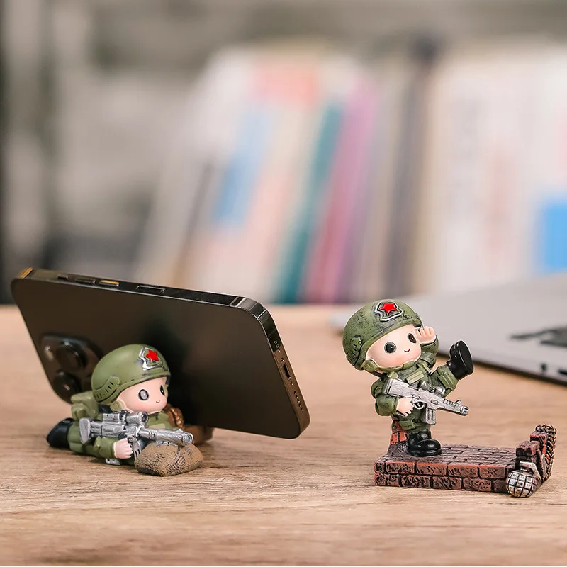 かわいいデスクトップオーナメントスタンドギフト、クリエイティブでキュートな新作ギフト、樹脂工芸品、オフィスデコレーション、iPhone 17/16対応の携帯電話スタンド