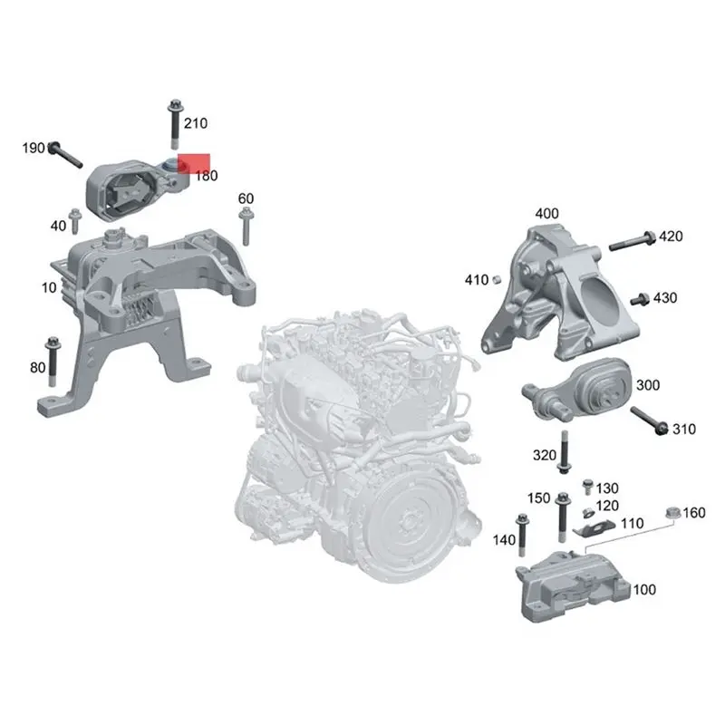 【Price Drop !!】-A2472400400 Engine Mount Bracket Parts For W177 A220 CLA35 CLA45 AMG 19-21 Rear Upper Swing Suppor