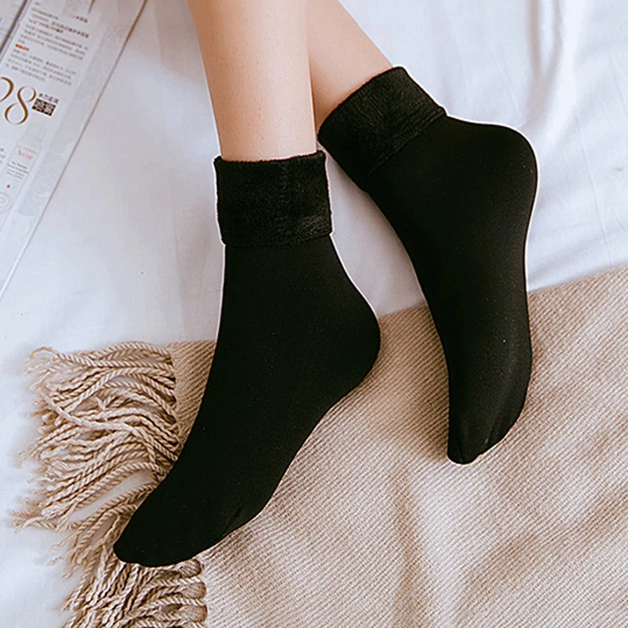 1/3 زوجًا من الجوارب الحرارية النسائية، جوارب شتوية للتزلج والمشي لمسافات طويلة على الجليد، جوارب صوفية دافئة سميكة معزولة #3