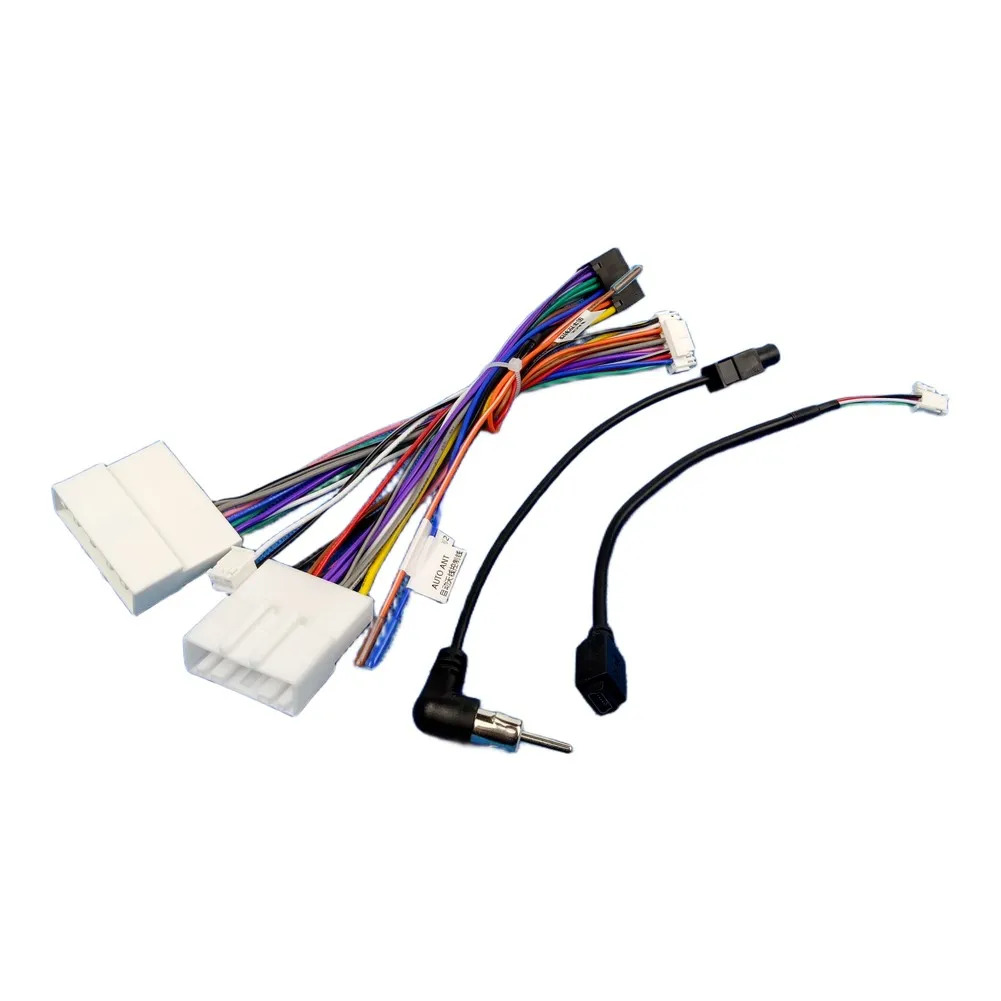 Power Adapter 16Pin for Android Car Radio with for antenna and USB Cable For CLIO 2017 2019 Direct Fit ABS Material