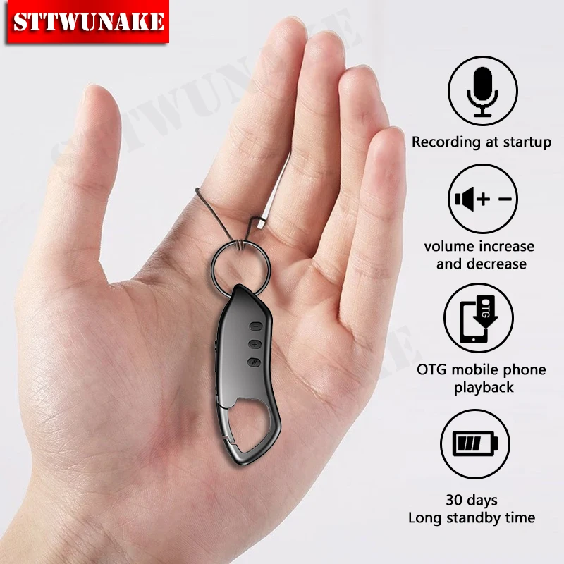 

Mini voice activated recorder digital recording recor device sound professional dictaphone audio micro small keychain player