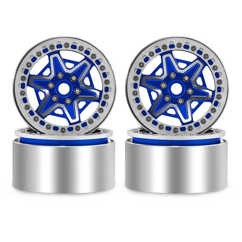 

2.2-inch RC Beadlock Wheel Rims for 1/10 Axial SCX10 TRX4 TRX6 D90 Wraith Capra RC Crawler Aluminum Alloy Wheel Upgrade Parts