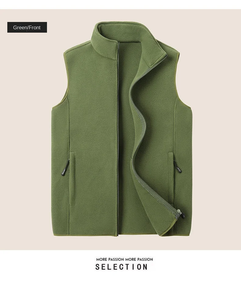 Herbst mode plus Größe männlich warme Weste Fleece Weste Herren Lamm Kaschmir warm ärmellosen Mantel Männer Marke Kleidung Winter weste – Detail 13