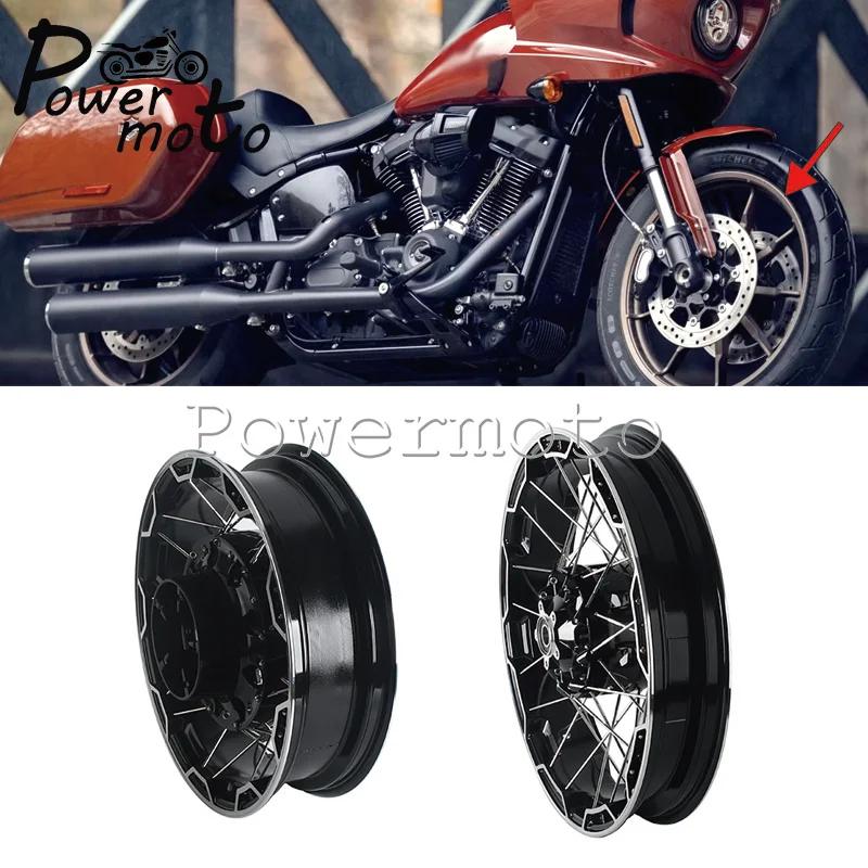 

Комплект передних и задних колес 21" и 18" с ЧПУ-обработкой для Harley Touring FLTRXSE FLHXSE 2021-2026, ABS, с двойным или одинарным диском, прямое крепление на болтах