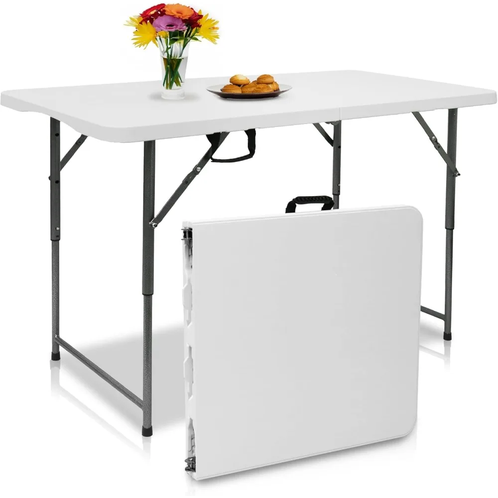 

4ft Folding Table,Sturdy Outdoor Folding Table,Perfect for Camping Picnics Parties Durable Foldable Table with Easy Setup Ideal