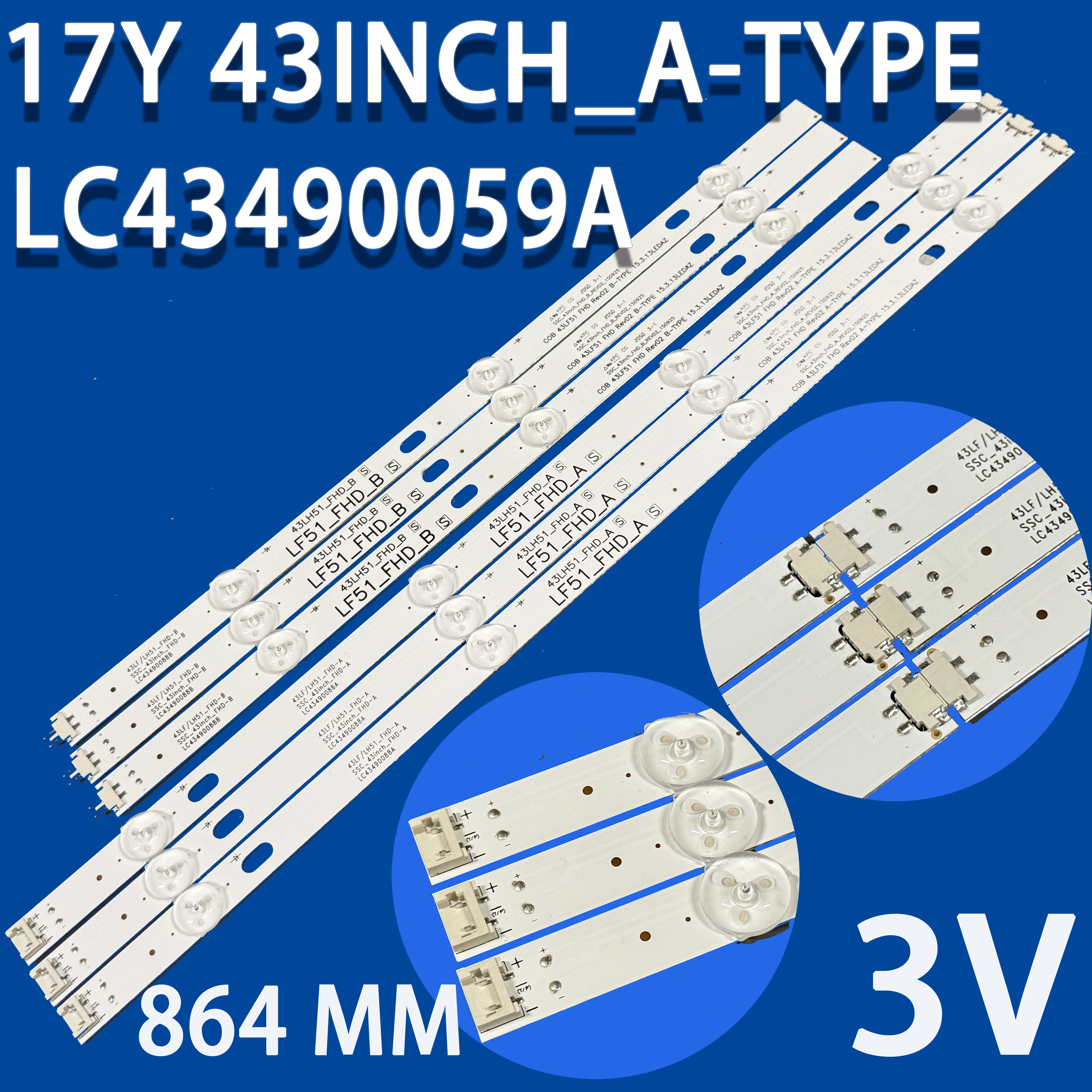 NEW LED Backlight Strip For 43LF510V 43LF5100 43LH590 43LH510V 43LH520V 43LH51_FHD_A 43LH51_FHD_B 43LJ515V 43LH570A 43LH513V