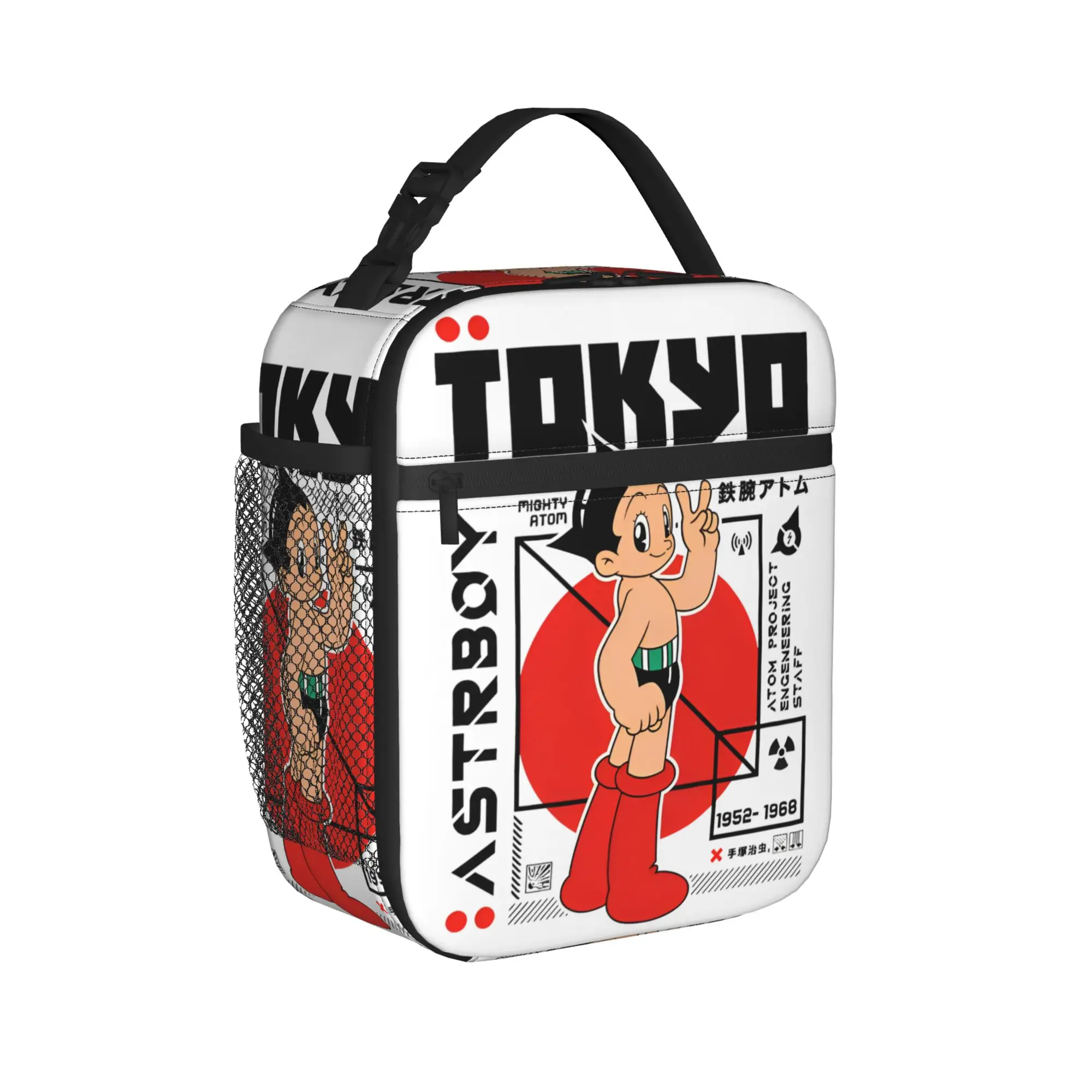 Astro Boy Anime Insulated Lunch Bag Leakproof Mighty Atom Astroboy Meal Container Thermal Bag Tote Lunch Box Food Storage Bags