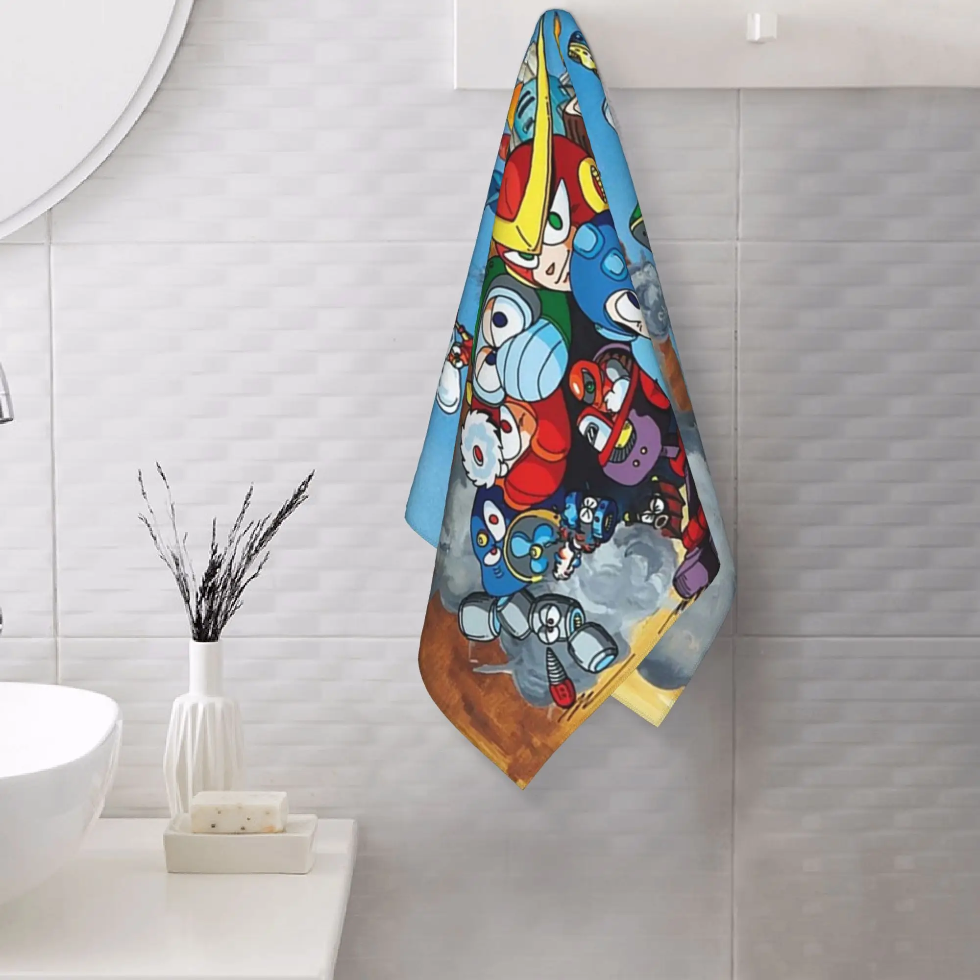 Custom Classic Megaman 2 Soft Face Towel Quick Dry Pool Bath Cotton Towels Absorbent