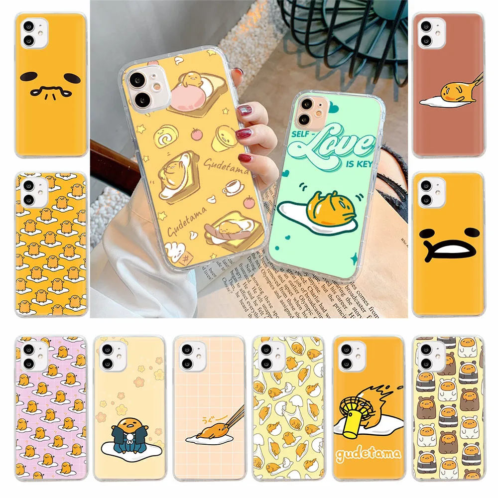 ZY11 Gudetama Clear Case for LG VELVET G8 ThinQ G8X K62 K42 K61 K52 K92 Q61 Q60 Q52 V40 V50 V60 THINQ5