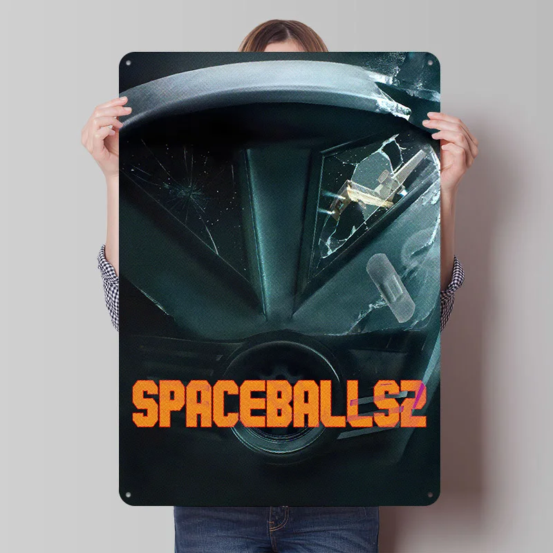 Spaceballs 2 Film-Poster, Individuell Bedruckte Retro-Wandkunst, Vintage-Metallschilder für Männerhöhle, Innendekoration, Wohnzimmer