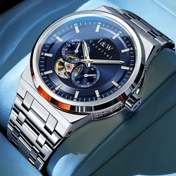 Carnival Brand IW High-End Series Luxury Mechanical Watch Men Stainless Steel 50m Waterproof HD Luminous Fashion Mens Watches