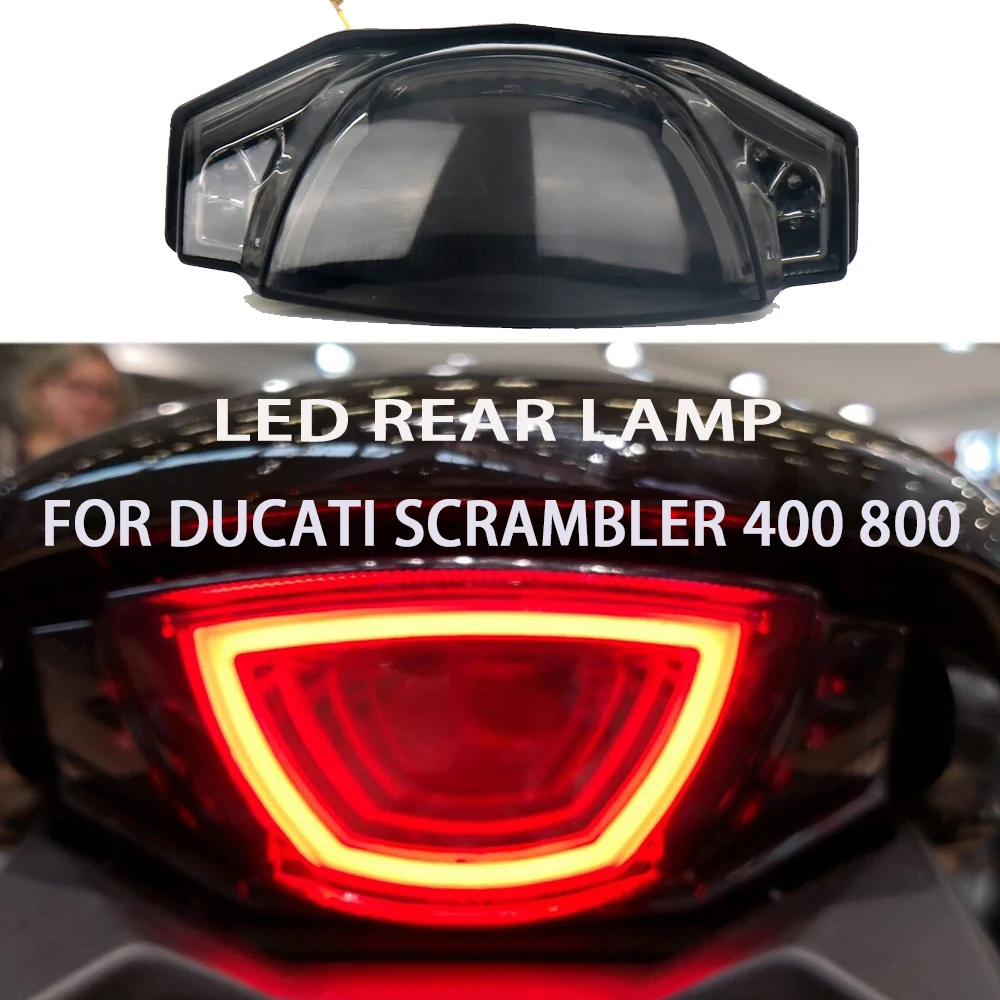 

Scrambler 1100 Accessories for Ducati Scrambler 400 800 Rear LED Tail Light Motorcycle Turn Signal Lamp Smoke w/ Flashing