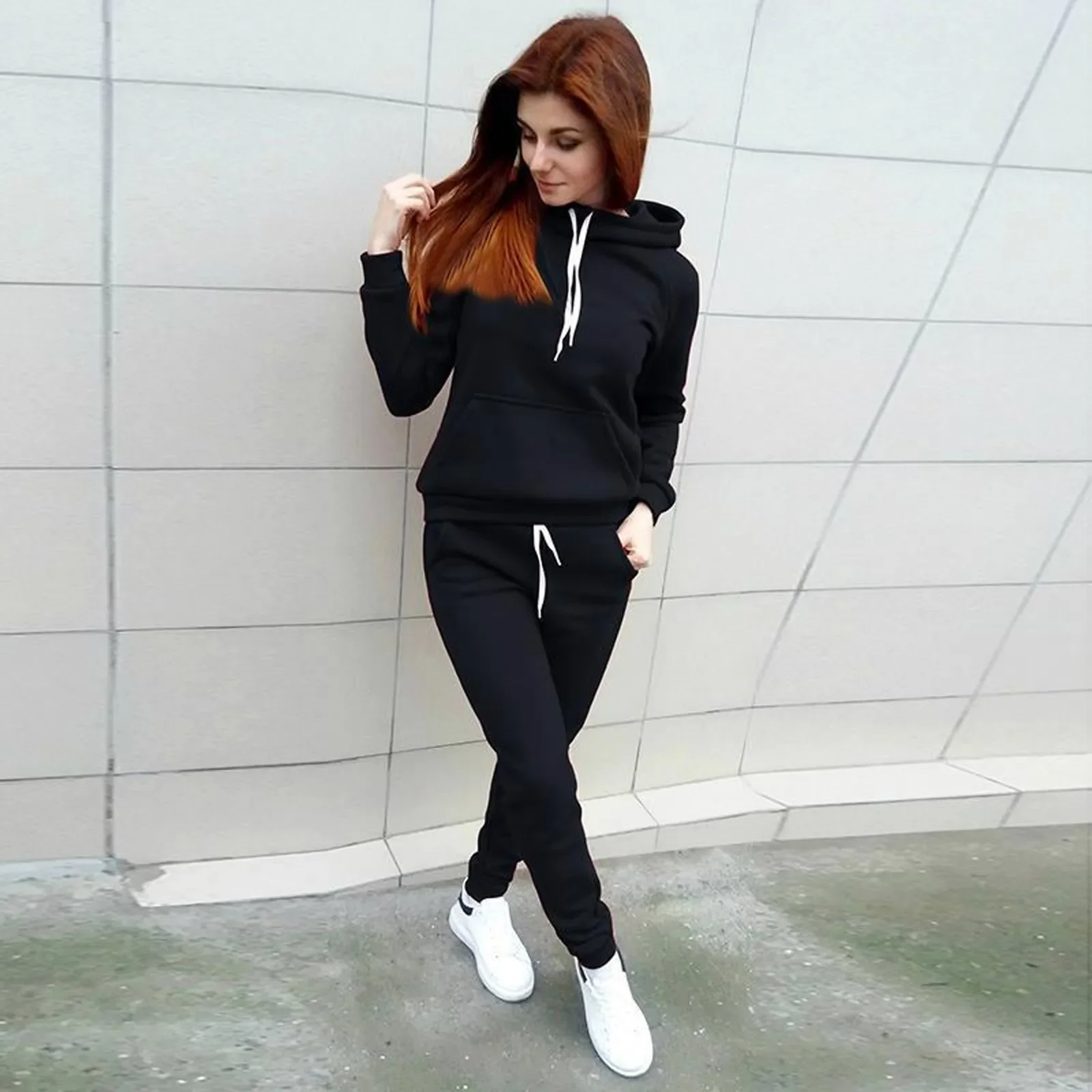 Női Felsőruha Alkalmi two-piece Öltözés sets Együttérző Angol kosztüm számára Anyaállat Álmatlanul outfits hoodies felső + nadrágot beállítása