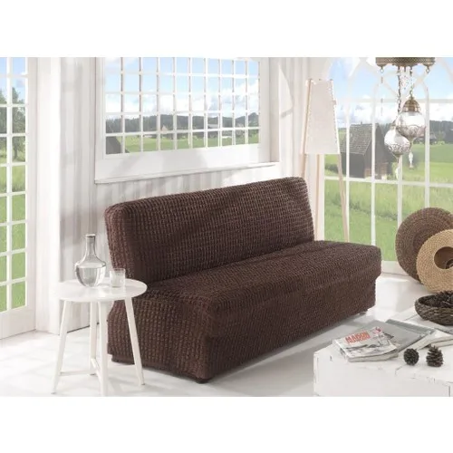 Karna Home Strech 2 Seater Sofa Sofa Cover Sleeveless Brown