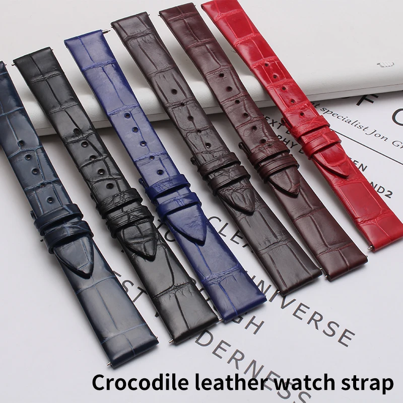 Crocodile leather genuine watch strap for Jaeger-lecoultre Piaget Vacheron Constantin Alligator leather replacement wristband