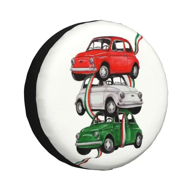 

Custom Vintage Italy Flag Car Spare Tire Cover for Toyota Land Cruiser Prado Italian Pride 4WD 4x4 SUV Car Wheel Protectors
