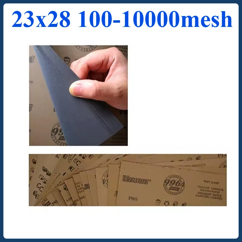 ورق صنفرة رطب وجاف مقاس 996A23x28 سم مقاس A4 لتلميع أسطح طلاء زجاج السيارة وأساور خرز عتيقة وخشب الورد وطلاء الأظافر