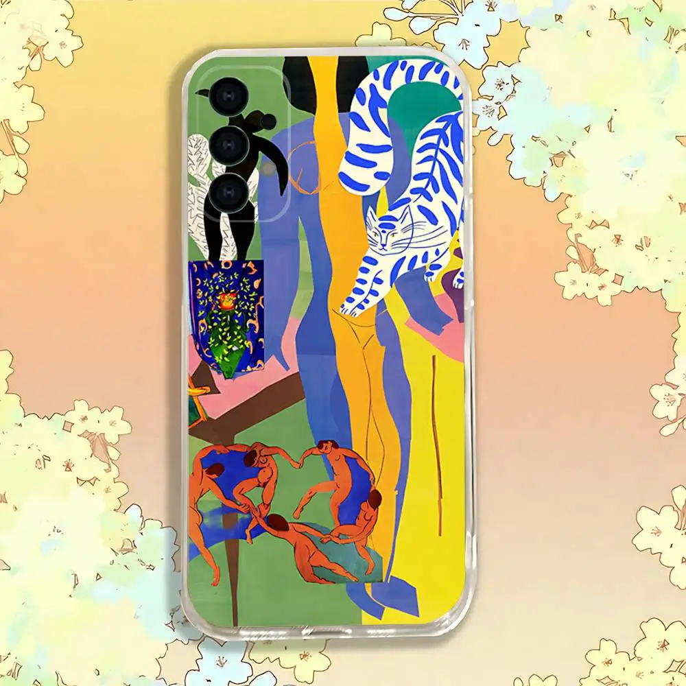 Henri Matisse Art Painting Phone Case For Samsung S24,S25,S30,S23,S21,S22,S20,S10,5G,FE,lite,PIus,Ultra Clear Transparent Cover