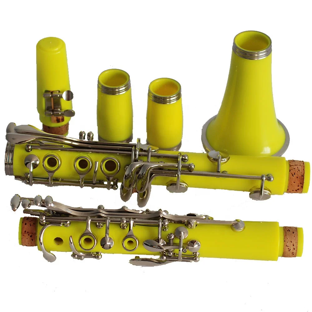ABS Resin Red Clarinet Nickel Plated Bb Clarinet