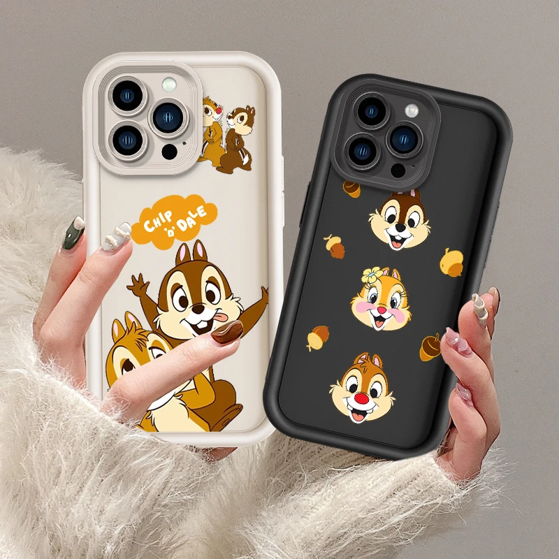 Disney Chip And Dale Art Cartoon Eye Ladder For Apple iPhone 15 14 13 12 11 XS XR X Pro Max Plus Funda Phone Case