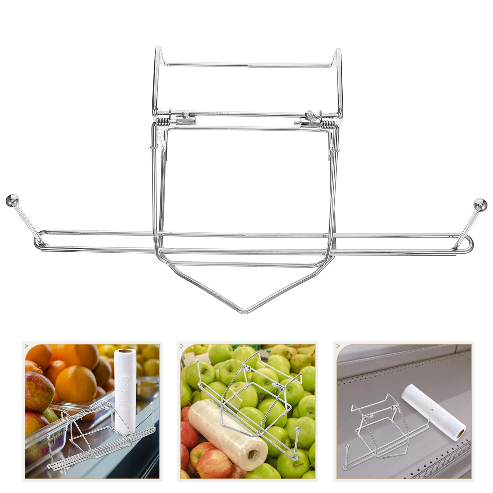 

Grocery Bag Holder Hanging Rack Stainless Steel Wall Mounted Organizer Dispenser for Kitchen Pantry Office Bag Stand