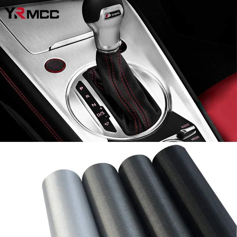 

Matt Brushed Aluminum Vinyl Wrap Film Protective Strip Car Sill PVC Anti Scratch Tape Waterproof Protective Film Car Accessories