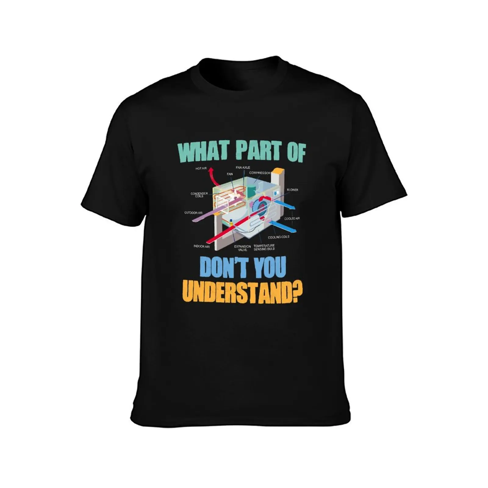 What Part Dont You Understand HVAC Installer T-Shirt Classic Graphic Short Sleeve Top T-Shirt