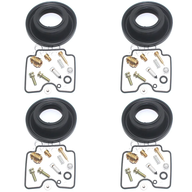 4set for FZS 600 Fazer 1998-2003 FZS600 Motorcycle carburetor repair kit floating needle seat parts Diaphragm