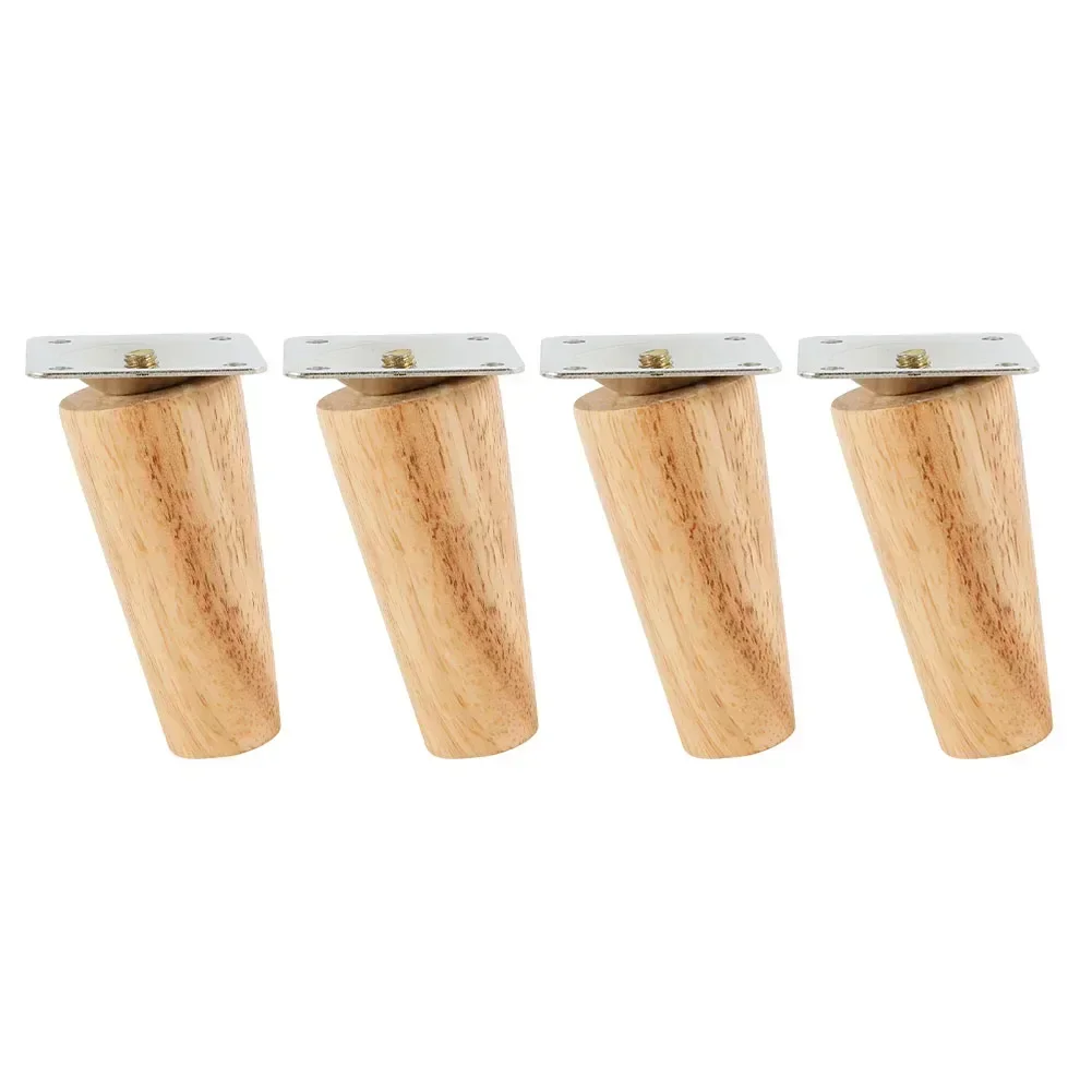 Meubelwielen Meubelpoten Hardware Home Improvement Grijs hout + ijzer 16-schroeven. 4 beweegbare poten 4 beschermpads 4 cm