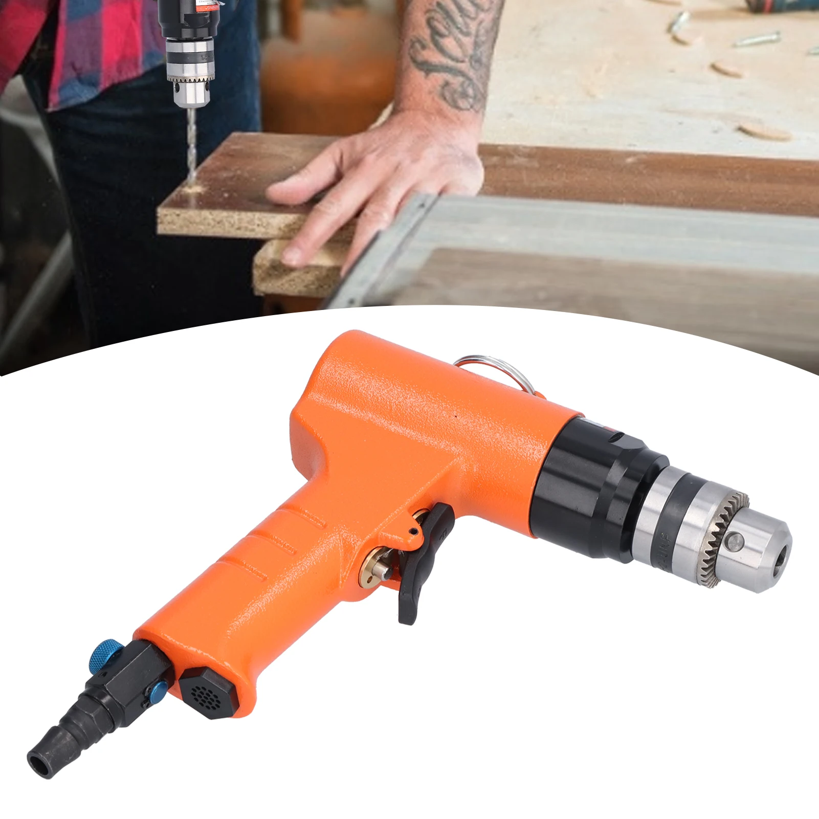 3-8in-pneumatic-air-drill-pistol-cw-ccw-reversible-10mm-hole-drilling-tools-1400rpm-kv‑5110b-cw-and-ccw-pneumatic-drill