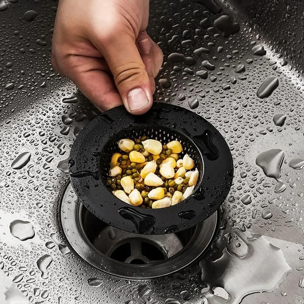 

Black Anti-Clog Filter Anti Clog Filter For Kitchen Sink Sink Hygiene Maintenance Robust Stainless Steel User-Friendly Design