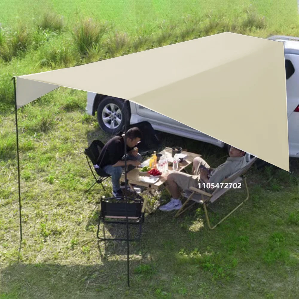 Outdoor-Zelt, Fledermausförmige SUV-Box-Abdeckung, Auto-Seitenzelt, Versilbert, Camping-UV-Zelt, Camping-Privatzelt – Detail 10