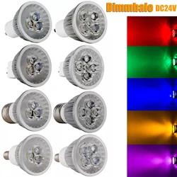 High Power Dimmable 9W 12W 15W GU10 GU5.3 MR16 E27 COB LED Spotlight Bulbs DC 24V Lamp Lighting 2700K 6500K For Home Yard Decor