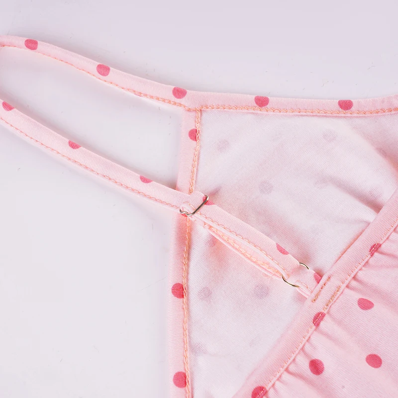 SUCHCUTE Chic Süße Nette Polka Dot Print Bogen Spitze-up Leibchen Frauen V-ausschnitt Ärmel Crop Top Y2k Streetwear schlank Tanks Sommer – Detail 10