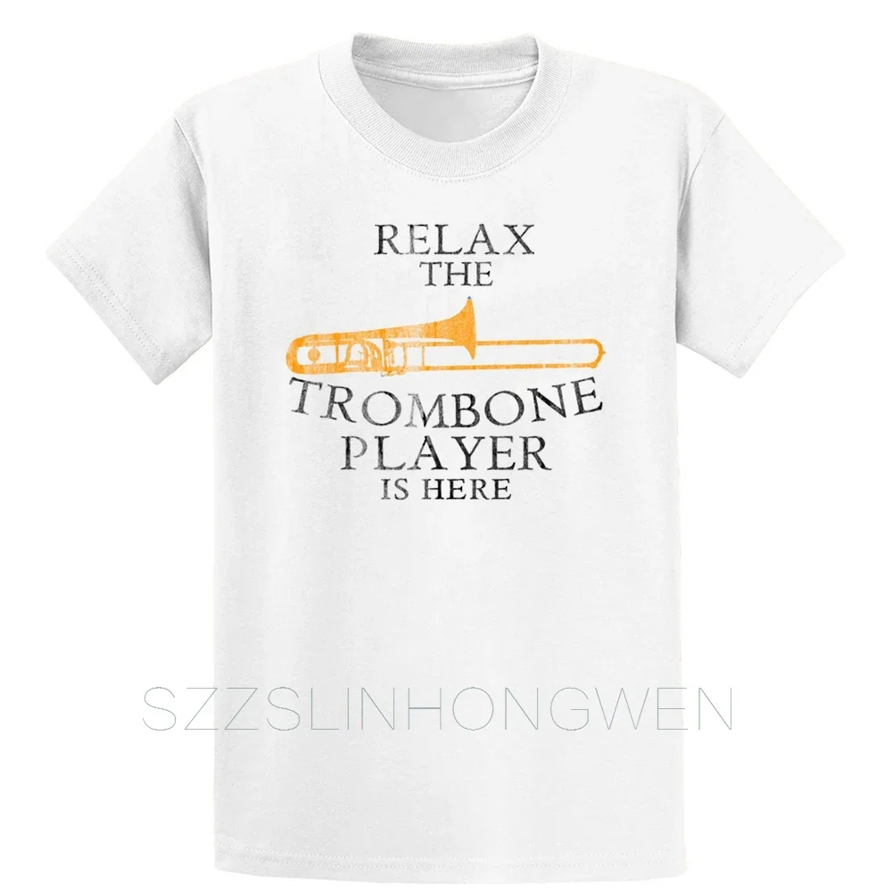 Trombone Trombone Player T Shirt Novelty Over Size S-5XL Short Sleeve Pictures Funny Character Spring Sunlight Cotton T-Shirt