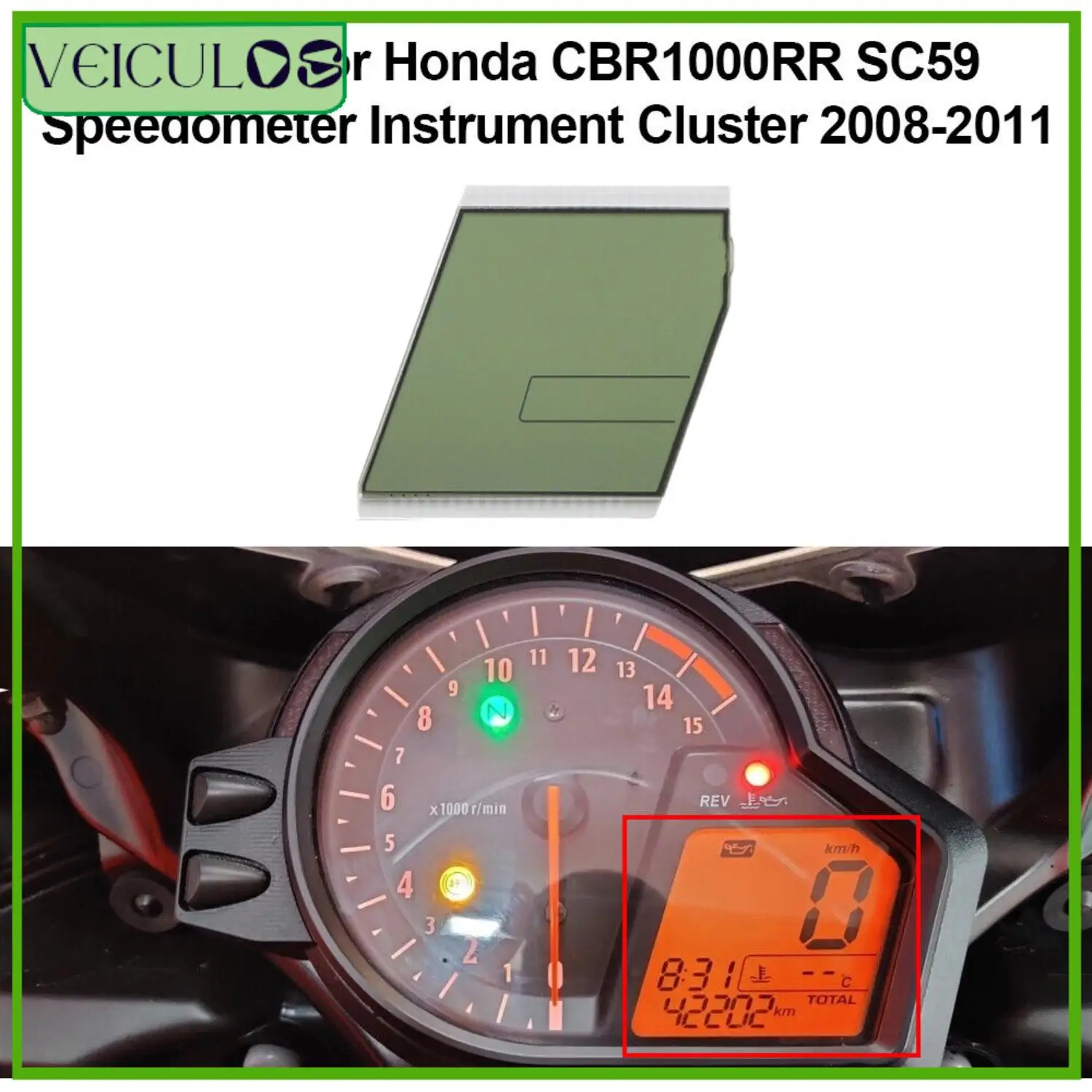 1Pc Motorcycle Display peedometer Instrument Cluster for Honda CBR1000RR SC59 2008-2011 Motorcycles Accessories Parts