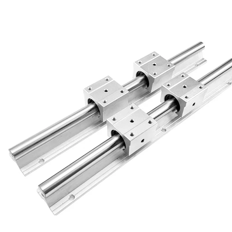 2PC SBR12 SBR16 SBR20 Linear Guide Rail 300 400 500 600 700 800 1000mm Fully Support Rail + 4PC SBR16/12/20UU Linear Beare Block