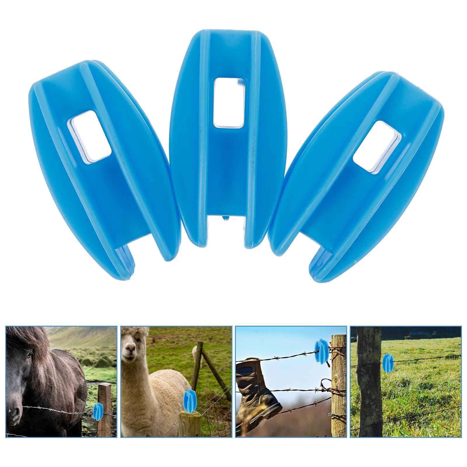 

10Pcs Insulators for Farm Electric Fence Wire Strong Durable Smooth Surface DIY Animal Fencing Supplies Electric Fence Accessory