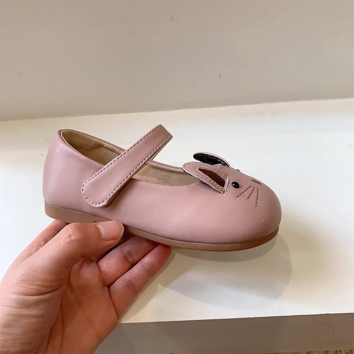 Kid Shoes Girl Princess Shoe Cute Cartoon Leather Shoes Child Walking Shoes Soft Soled Mary Jane Shoe Shallow Mouth Casual Shoe