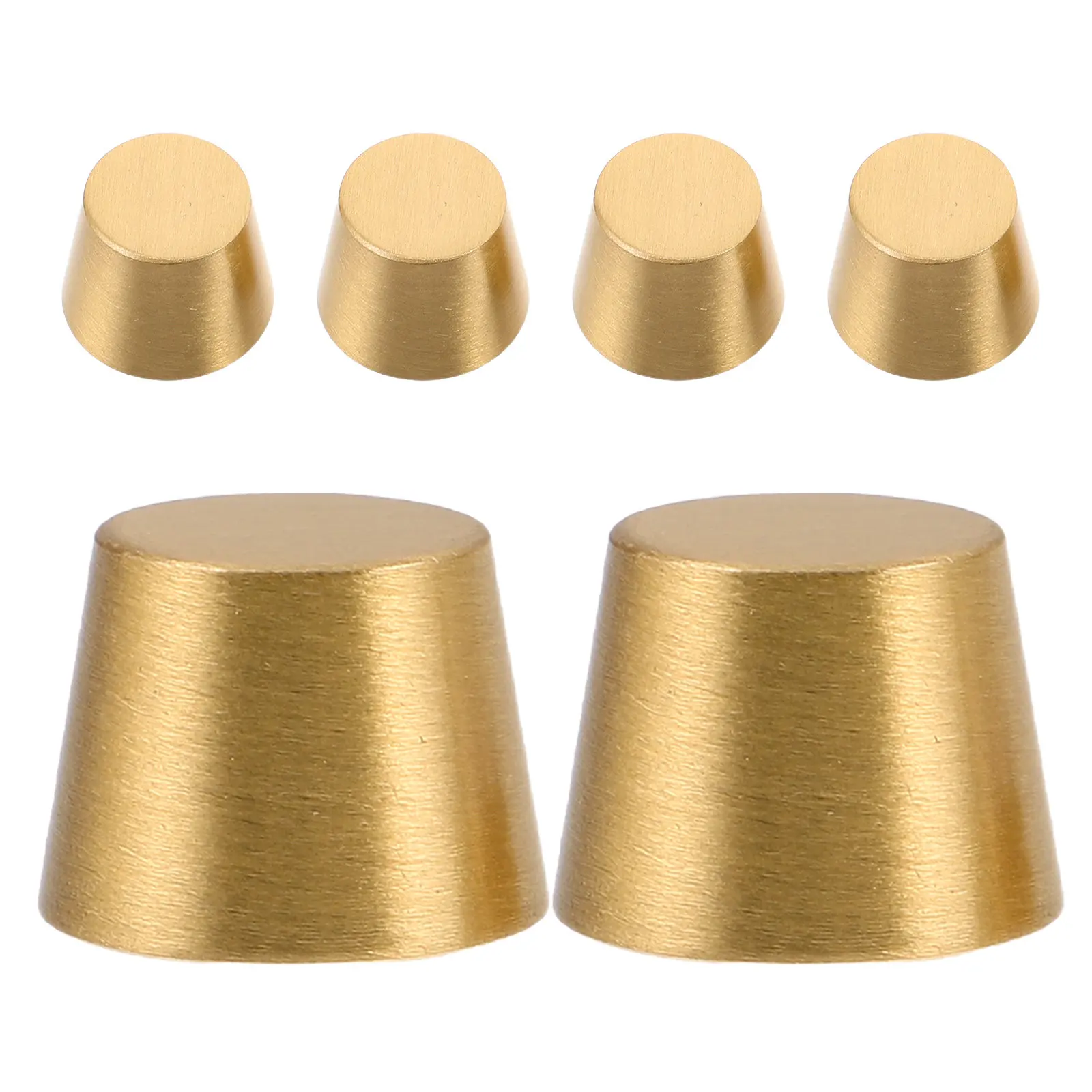 6Pcs Brass Replacement Feet 10Mm Elegant Tray Stand Legs Protective Chopping Board Bumper Pads Wooden Furniture Display Tray