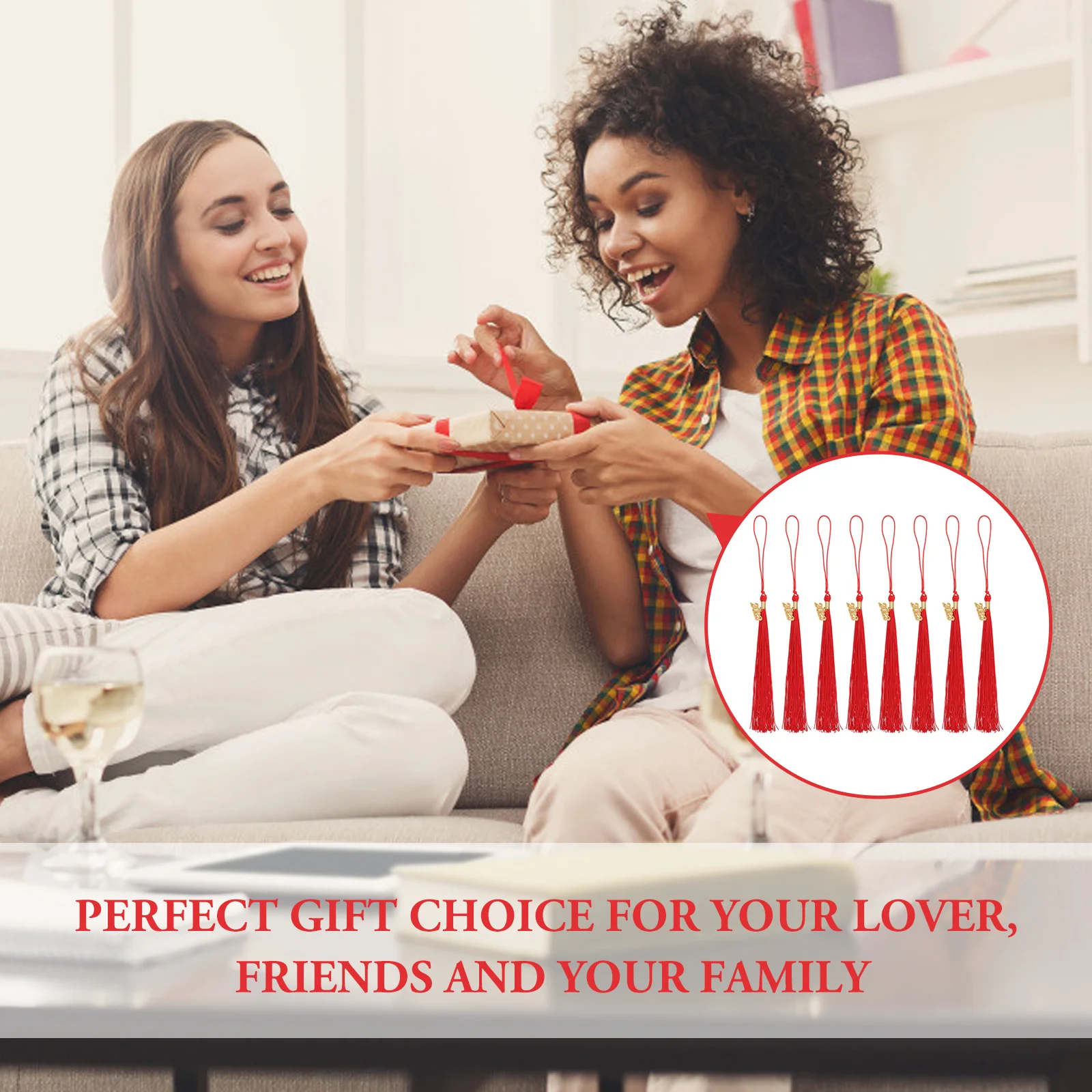 

8 pcs Graduation Hat Tassel Doctoral Cap Fringe Accessories 2022 Charm Pendant Lightweight Polyester Decorations For Bachelor